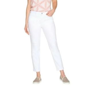 🌷DENIM & CO STUDIO WHITE DENIM SLIGHTLY DISTRESSED ANKLE 10P